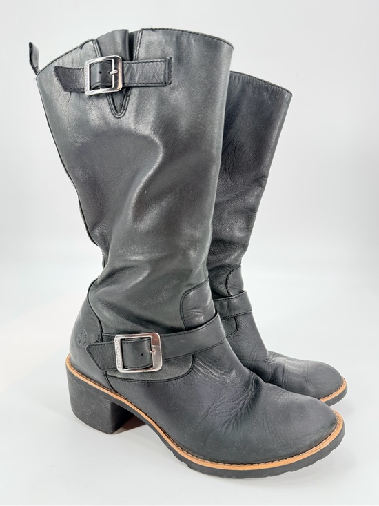 Dr. Martens Shoes - Dr. Martens Black Becca Engineer Biker Boots 8